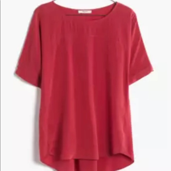 Madewell Silk Overlook Tunic Shirt - Picture 2 of 5